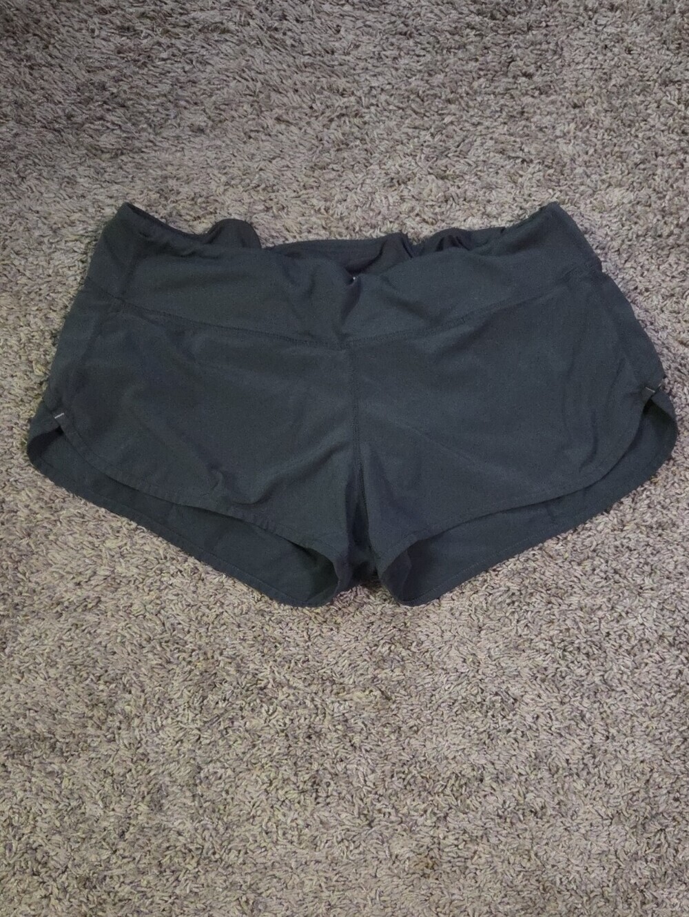 lululemon athletica Black Athletic Shorts with Curved Hem